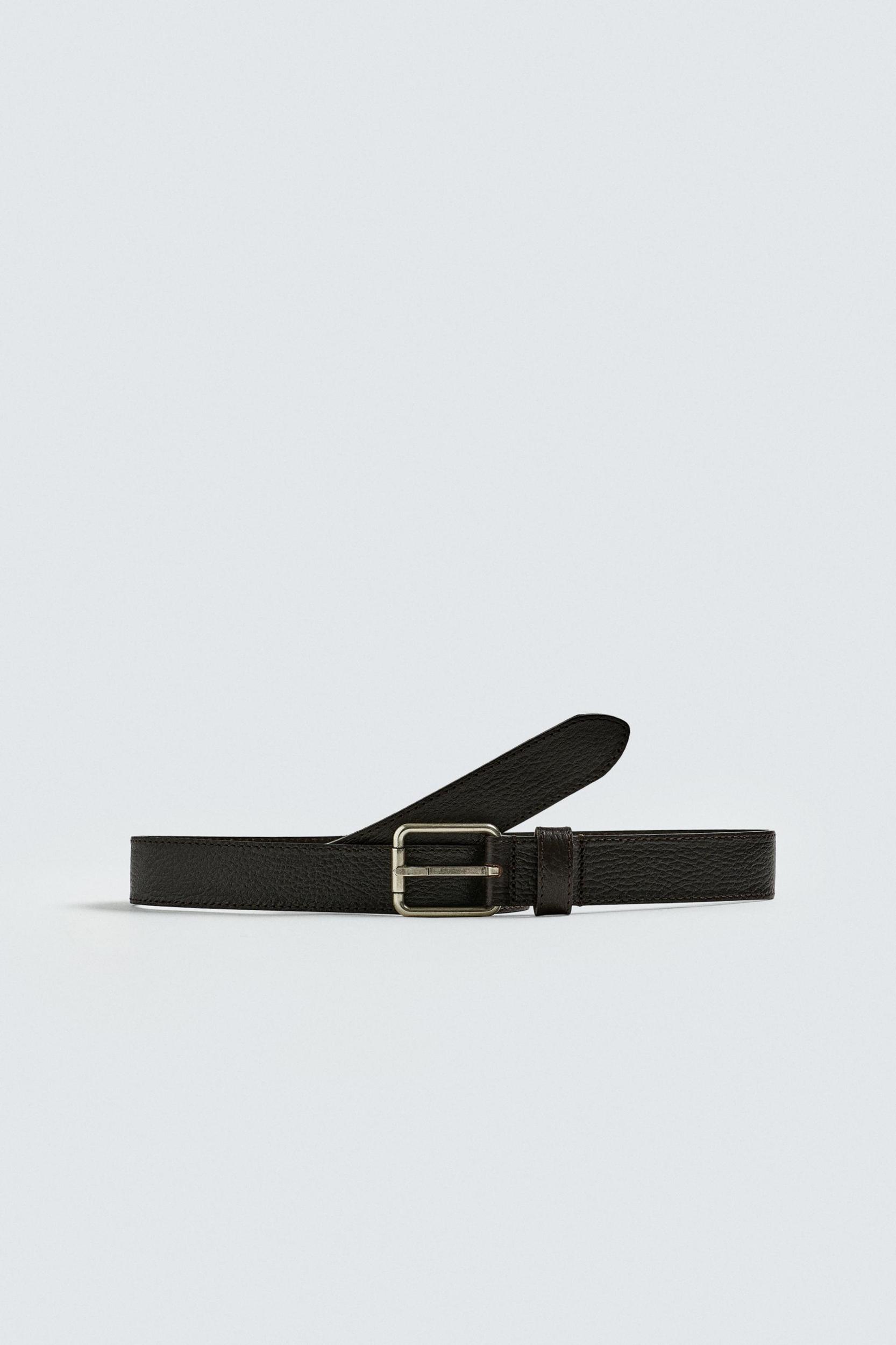 TOPSTITCH LEATHER BELT Product Image