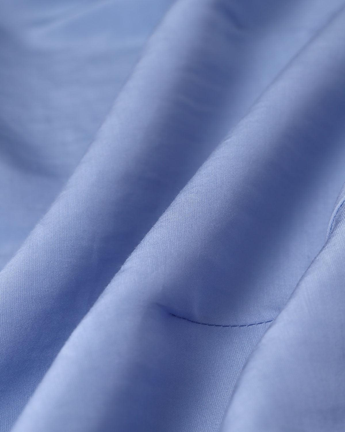Blue Cowl Sleeve Button Shirt Product Image