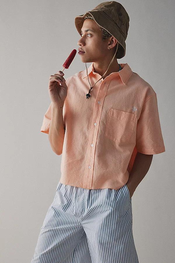 Urban Outfitters UO Solid Cutoff Oxford Shirt Top Mens at Urban Outfitters Product Image