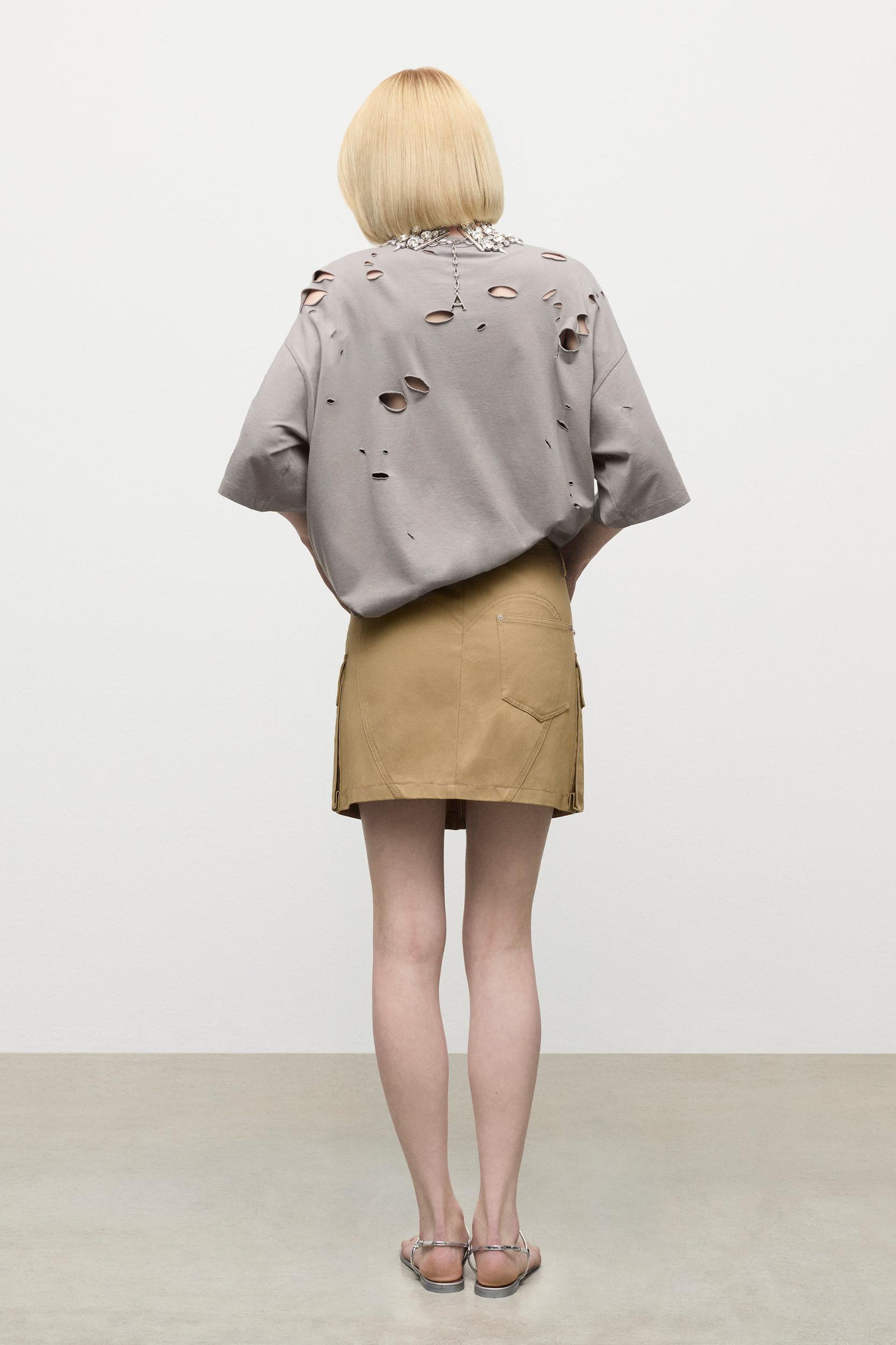 Crystal Pocket Cargo Mini Skirt Product Image