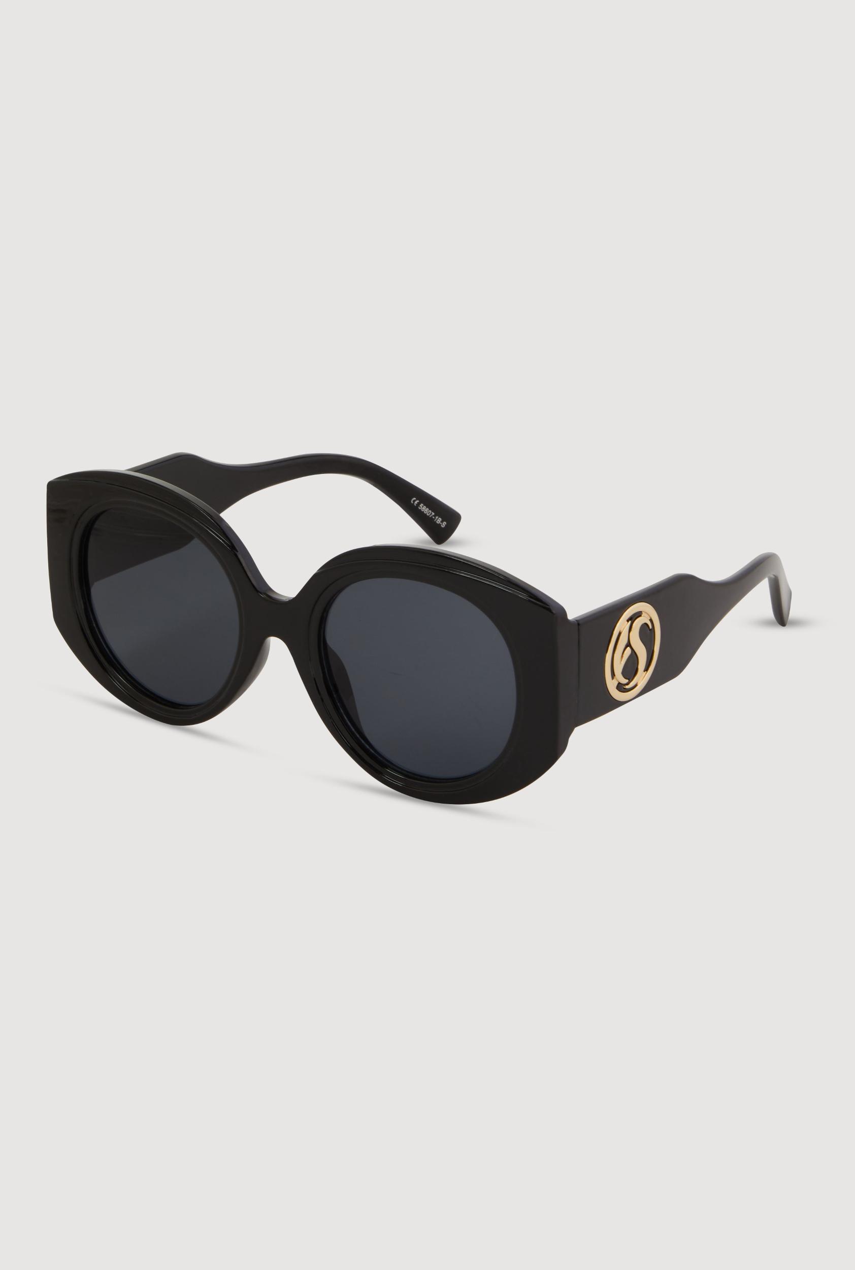 Retro Oversized Round Frame Sunglasses Unisex Product Image