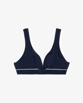 Ribbed Cotton Triangle Bralette Product Image