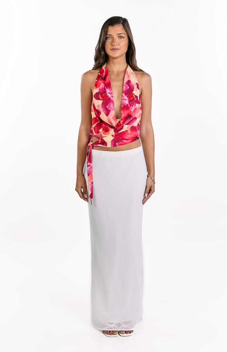 Ostara Yellow Orchid Cowl Neck Tie Top Baby Product Image