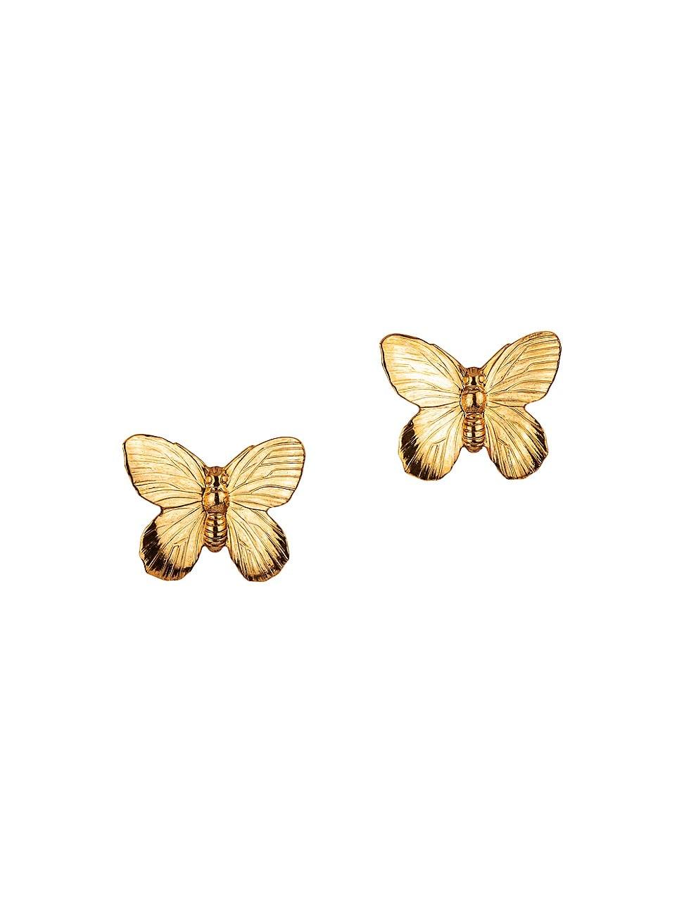 Womens Pyper Goldtone Butterfly Stud Earrings Product Image