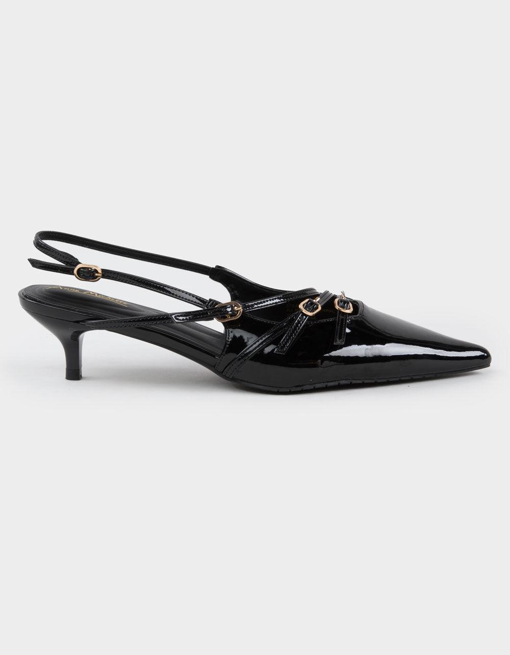 ANNE MICHELLE Stile Womens Slingback Heels - BLACK Product Image