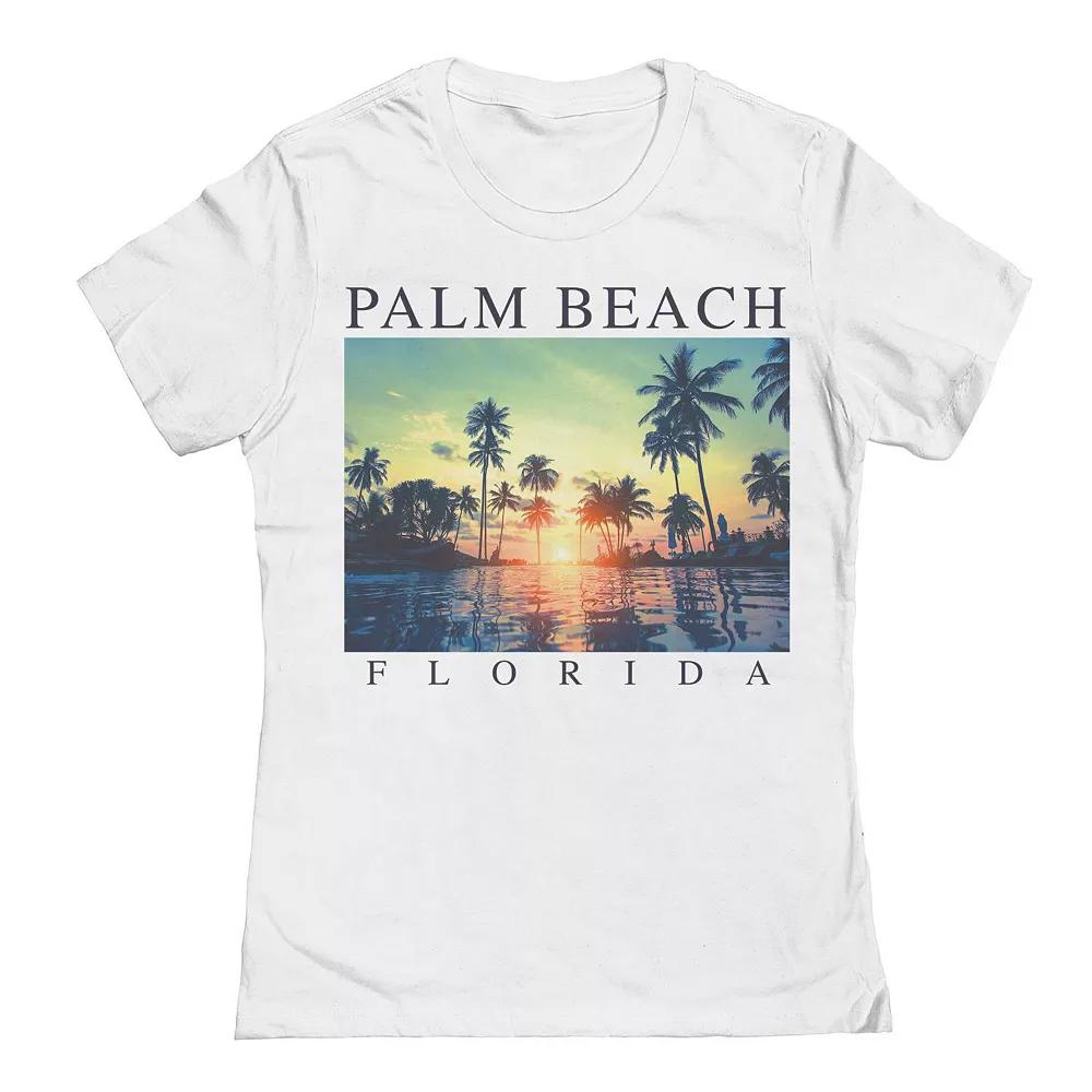 Junior's Palm Beach Photo Graphic Tee, Girl's,  Product Image