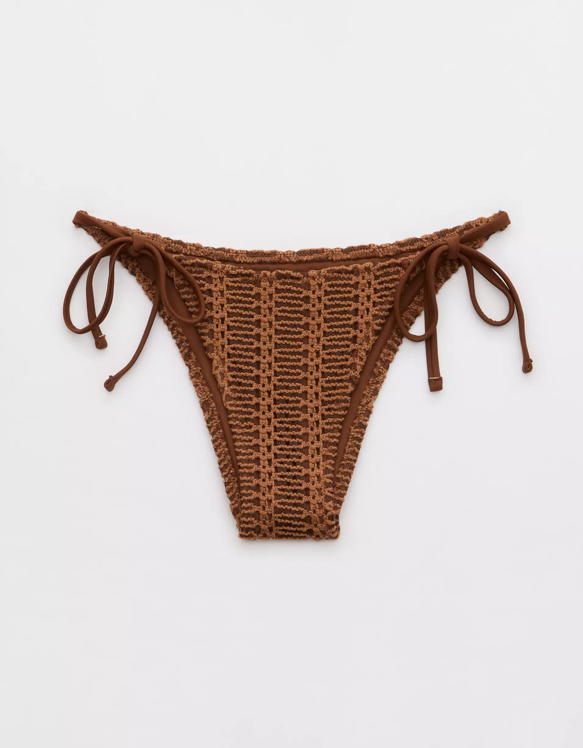 Aerie The Sunbun Cloudweave Crochet Bikini Bottom Product Image