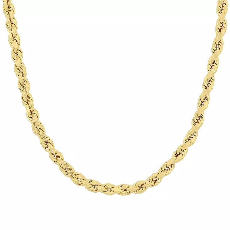 Stella Grace 10k Gold Men's Rope Chain Necklace,  Product Image