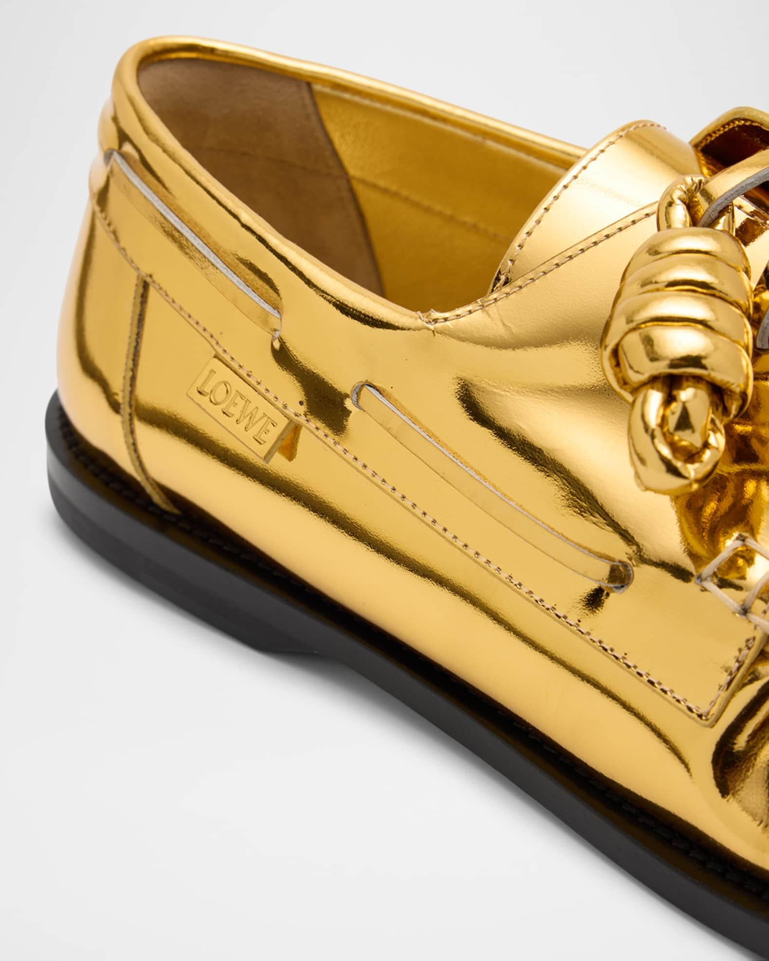 Men's Metallic Calfskin Campo Boat Shoes Product Image