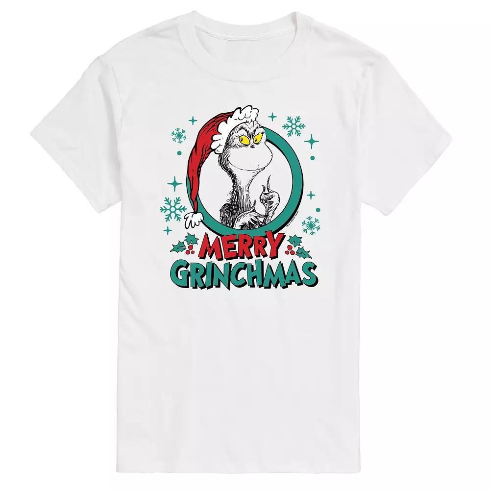 Men's Dr. Seuss The Grinch Merry Grinchmas Circle Graphic Tee,  Product Image