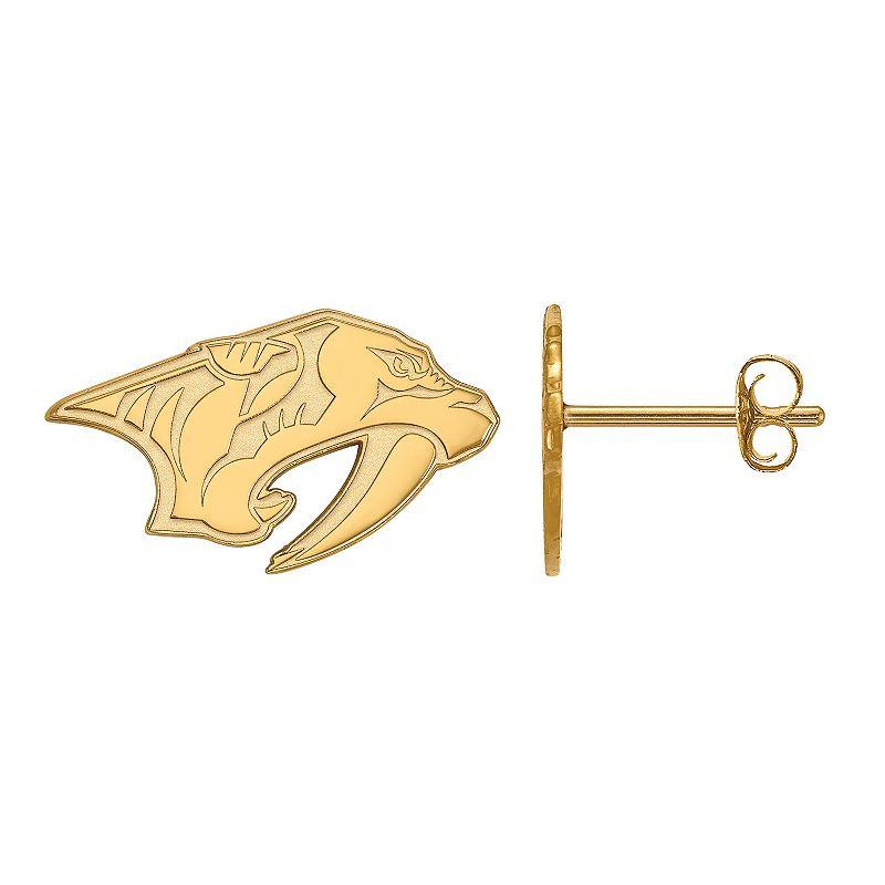 LogoArt Nashville Predators Sterling Silver Mini Logo Stud Earrings, Women's Product Image