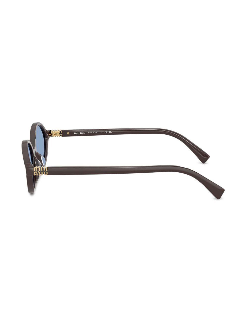 logo-plaque oval sunglasses Product Image