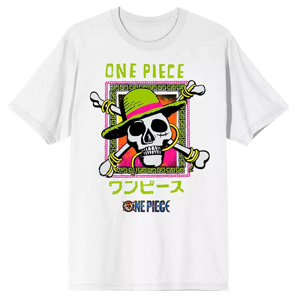 Men's One Piece Live Action Straw Short Sleeve Graphic Tee,  Product Image