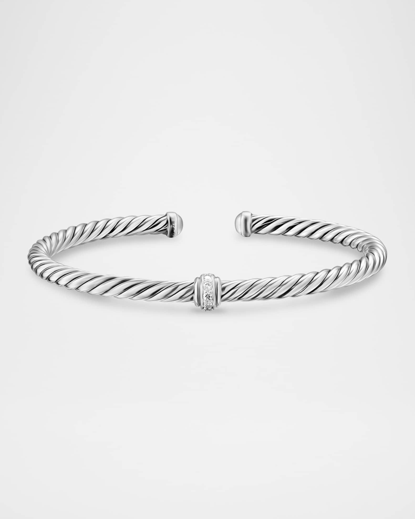 DY Mercer Triple Ring Earrings with Diamonds in 18K Gold, 35mm Product Image