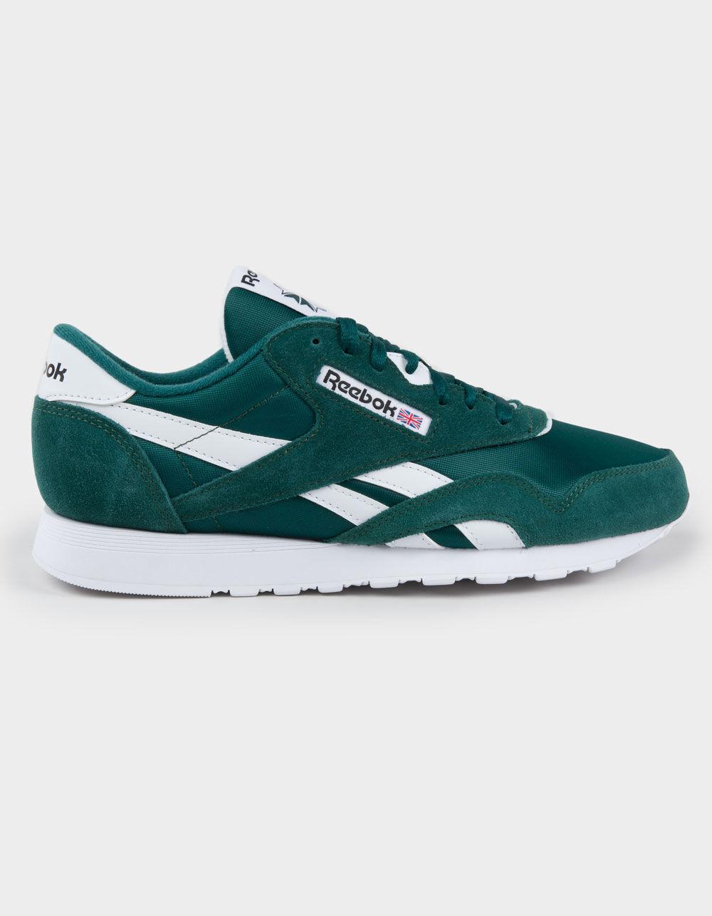 REEBOK Classic Nylon Shoes - GREEN/WHITE Product Image