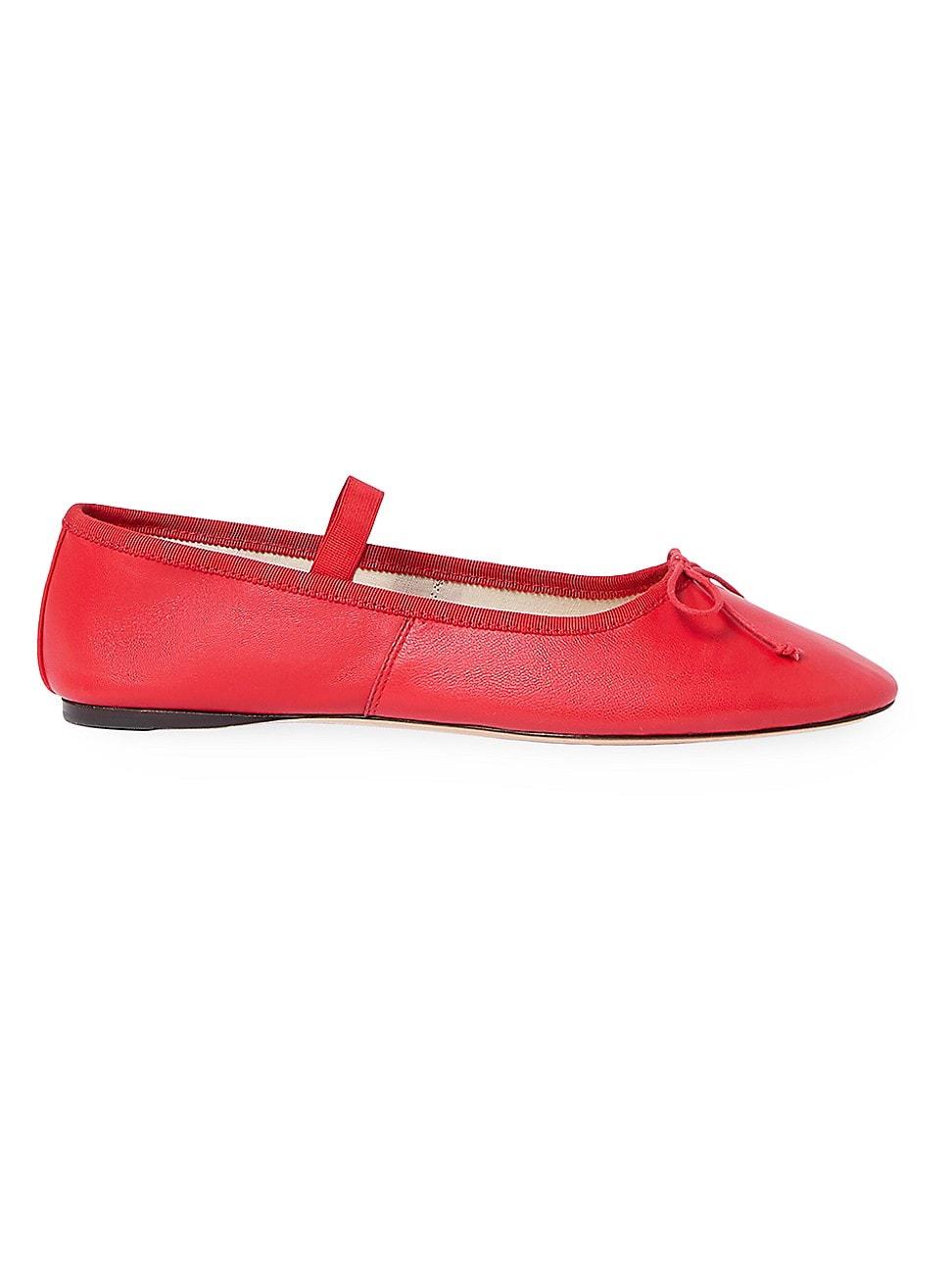 Womens Leonie Leather Ballet Flats Product Image