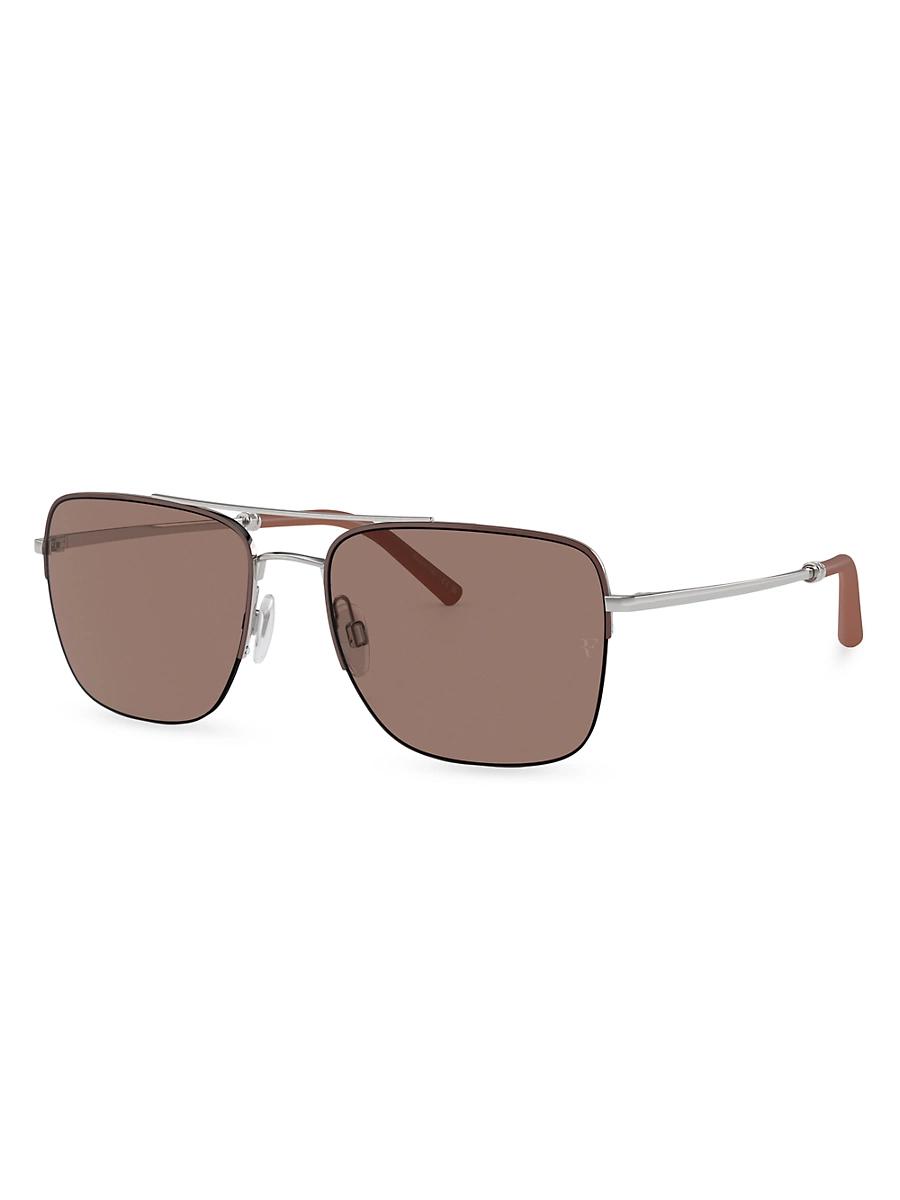 Mens R-2 56MM Aviator Sunglasses Product Image
