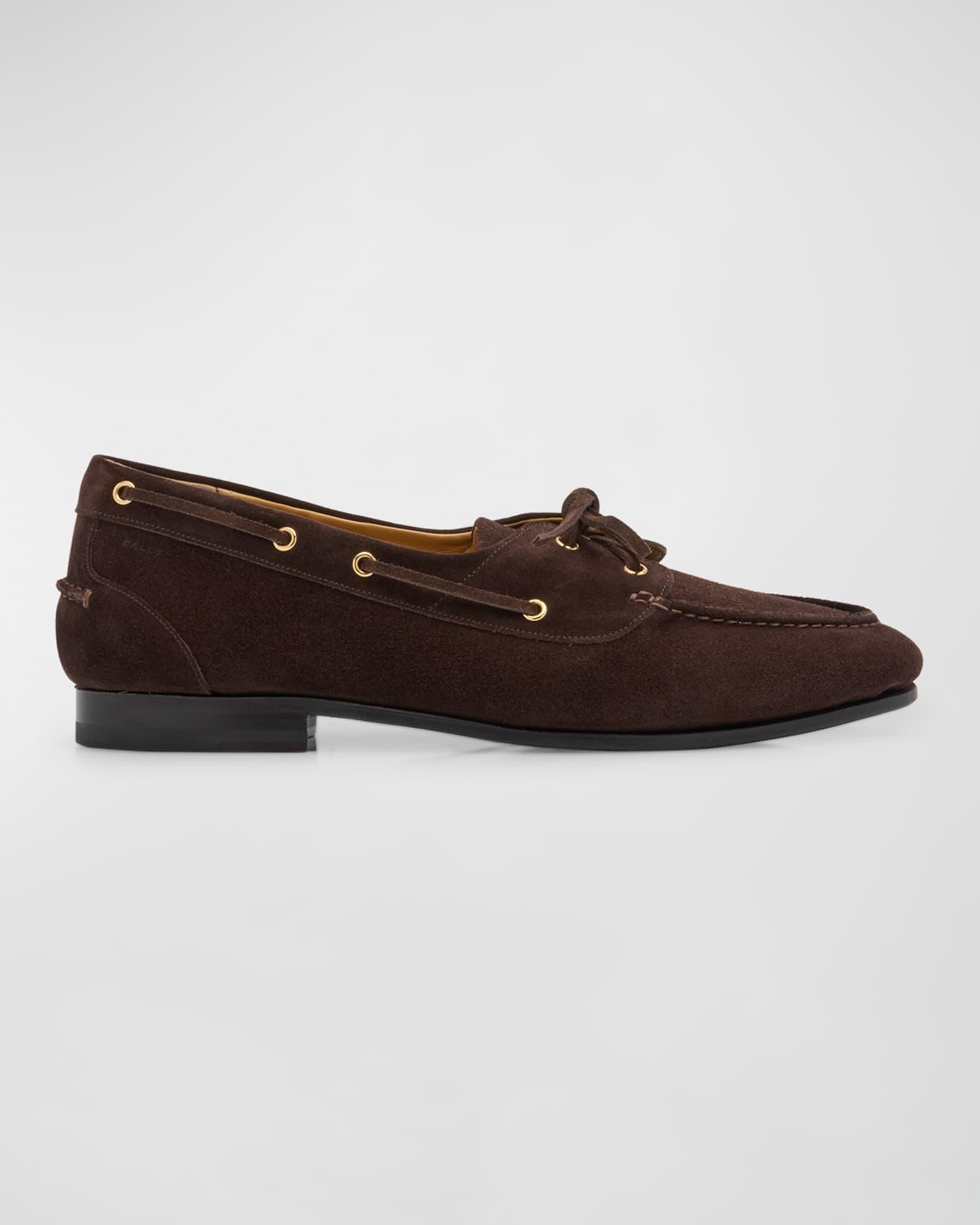 Men's Plume Leather Boat Shoes Product Image