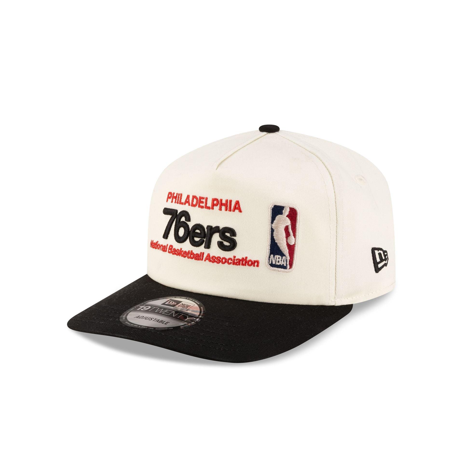 Philadelphia 76ers 1997-2009 Hardwood Classics Sign Stack Chrome White 19TWENTY Adjustable Hat Male Product Image