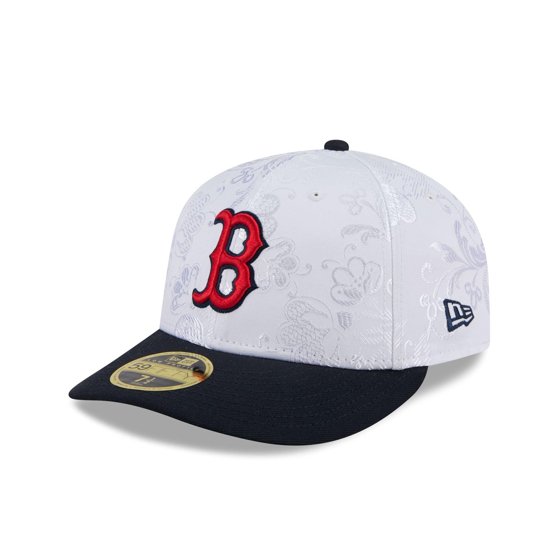 Boston Red Sox Floral Shine Low Profile 59FIFTY Fitted Hat Male Product Image