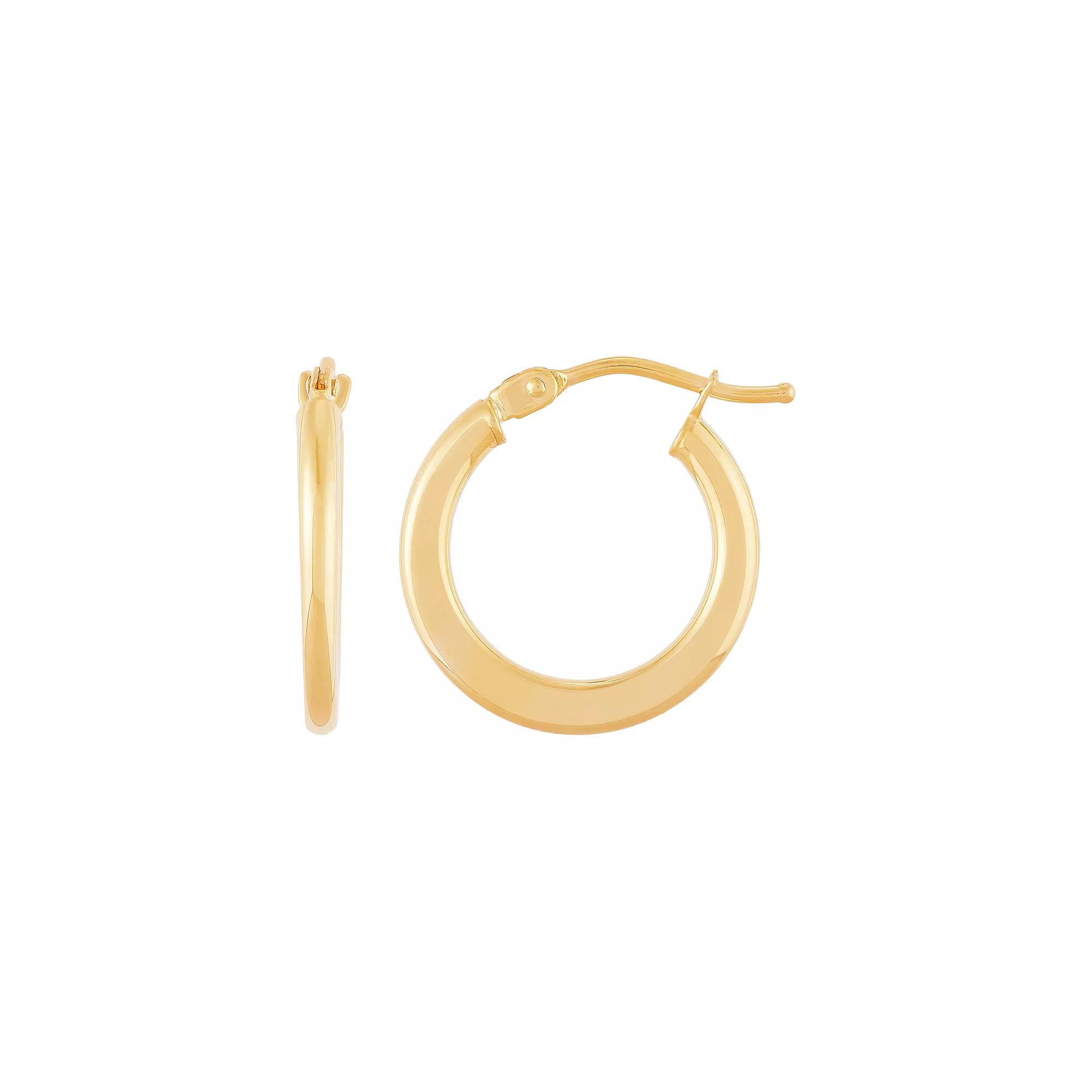 Everlasting Gold 10k Gold Round Hoop Earrings, Women's Product Image