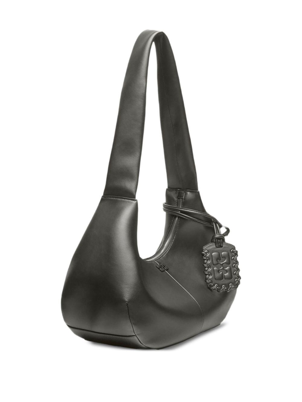 logo-tag leather shoulder bag Product Image