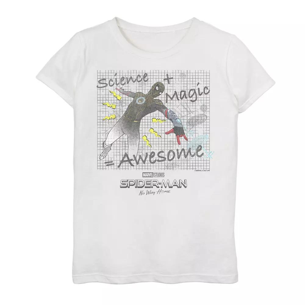 Girls 7-16 Marvel Spider-Man No Way Home Spider-Man Science Sketch Graphic Tee, Girl's,  Product Image