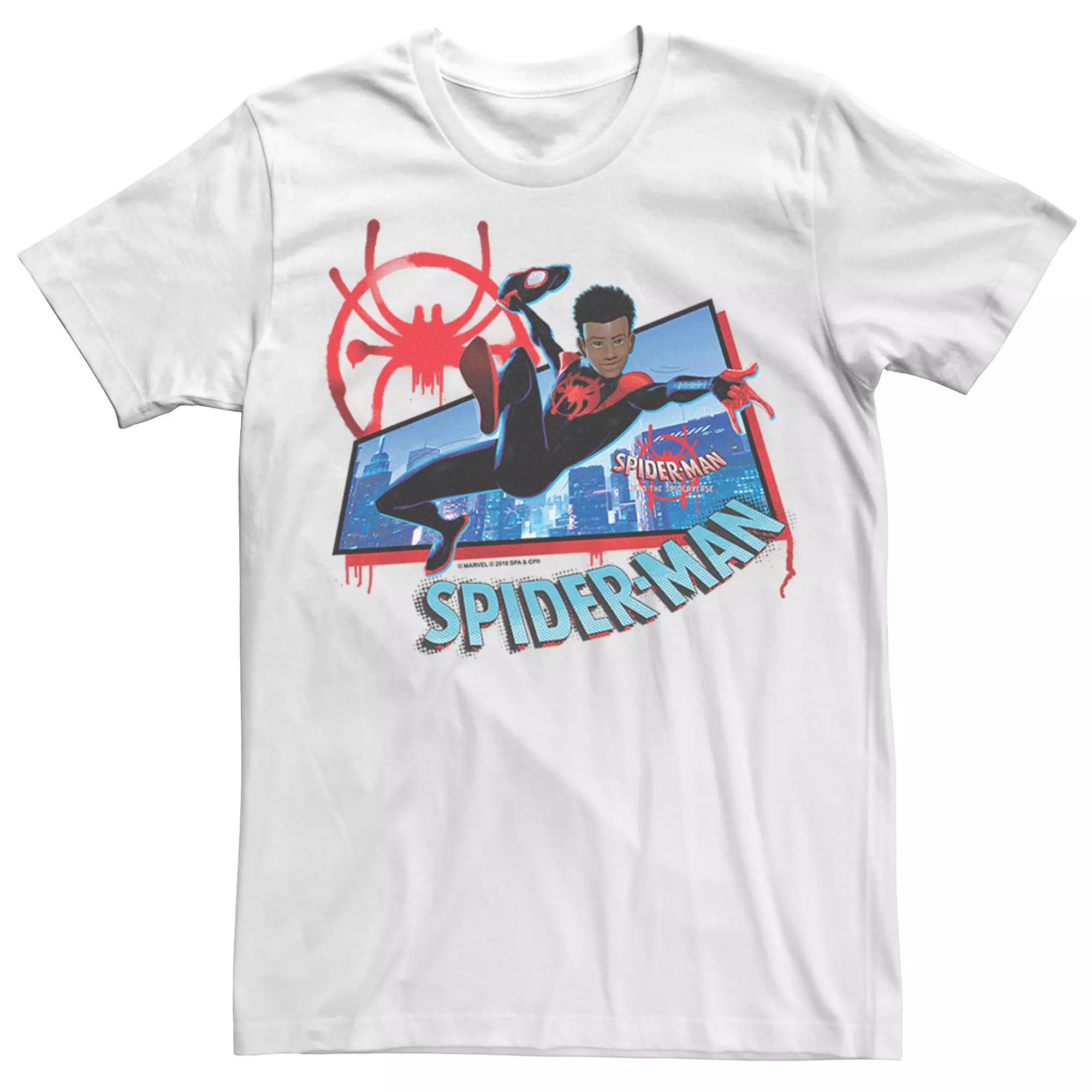 Men's Marvel Spider-Verse Morales Spider-Man Short Sleeve Graphic Tee,  Product Image