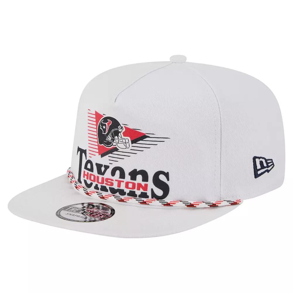 Men's New Era White Houston Texans Collide Golfer Snapback Hat Product Image