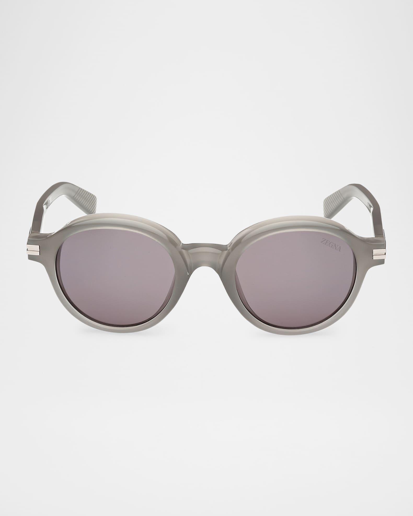 Men's Round Acetate Sunglasses Product Image