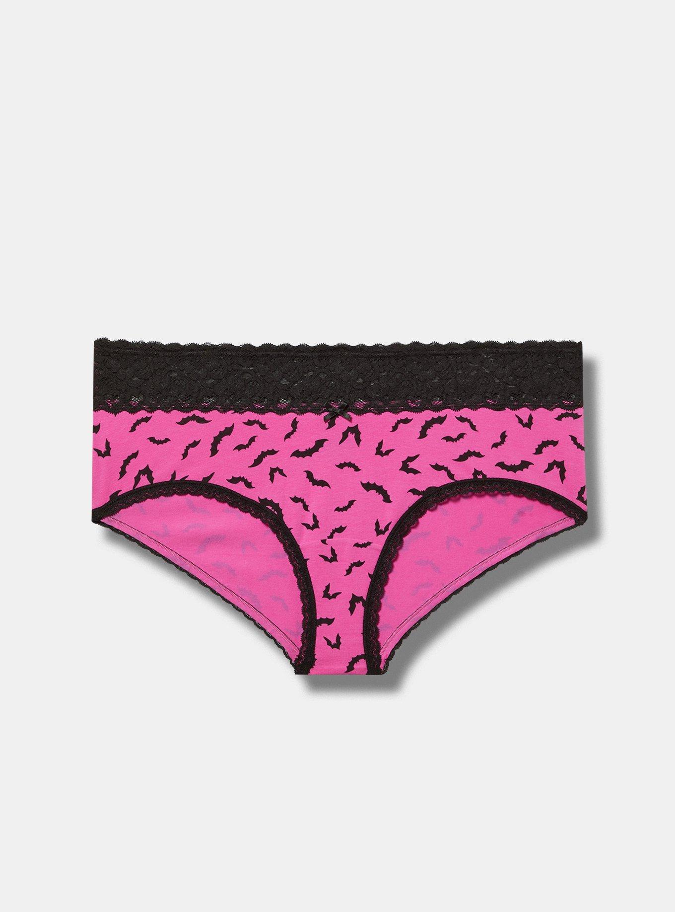 Cotton Mid-Rise Lace Trim Cheeky Panty Product Image