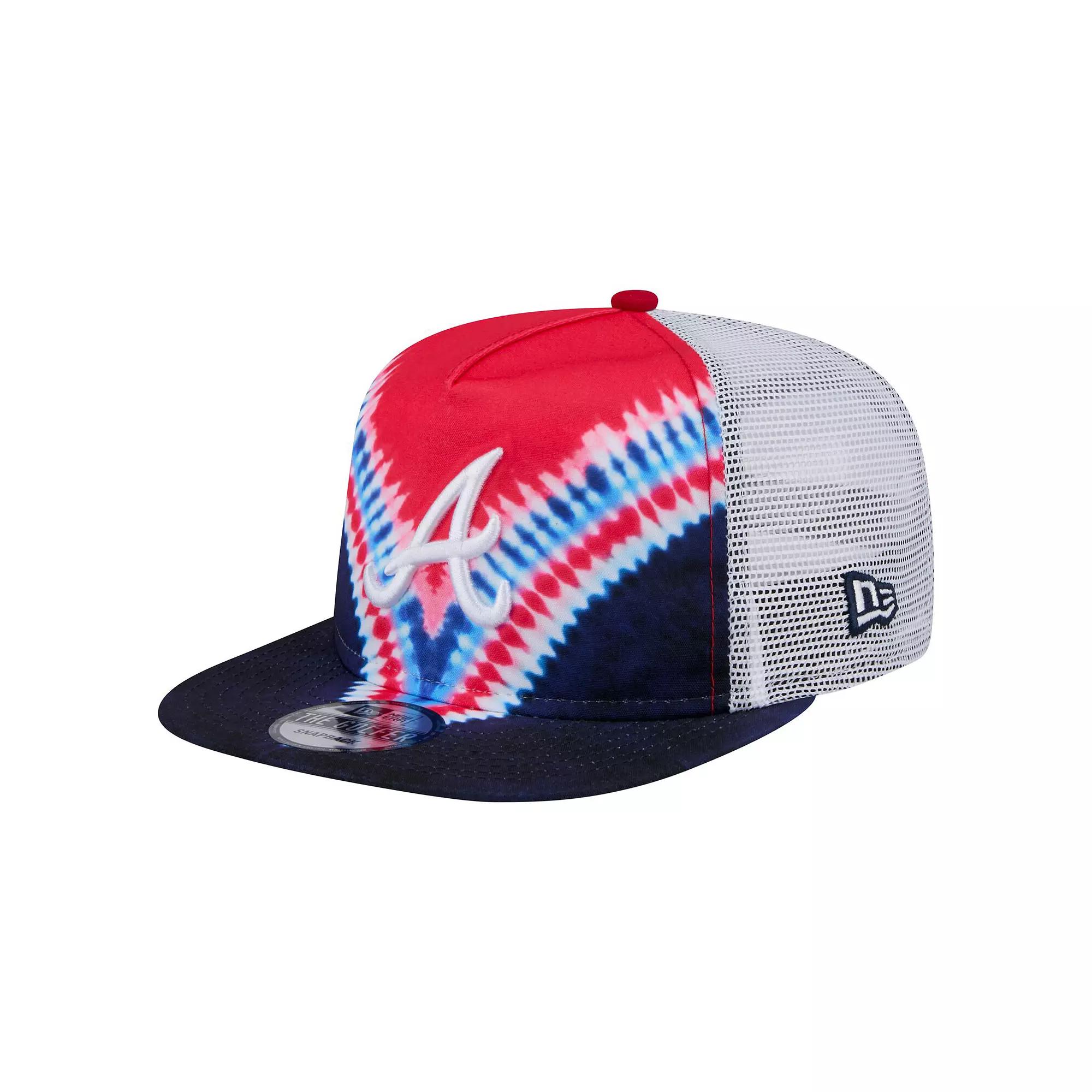 Men's New Era Orange/Navy Denver Broncos Throwback Dye Golfer Snapback Hat Product Image