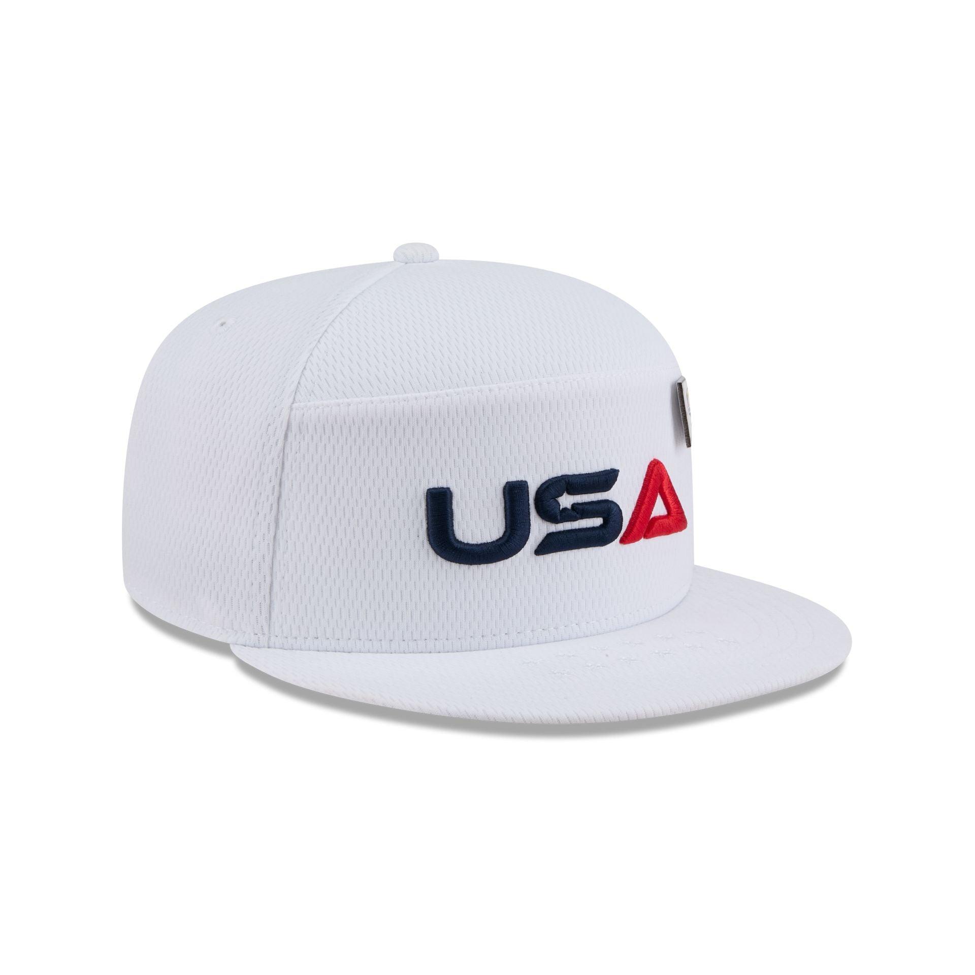 2025 Ryder Cup Team USA White Split Panel 9FIFTY Snapback Hat Male Product Image