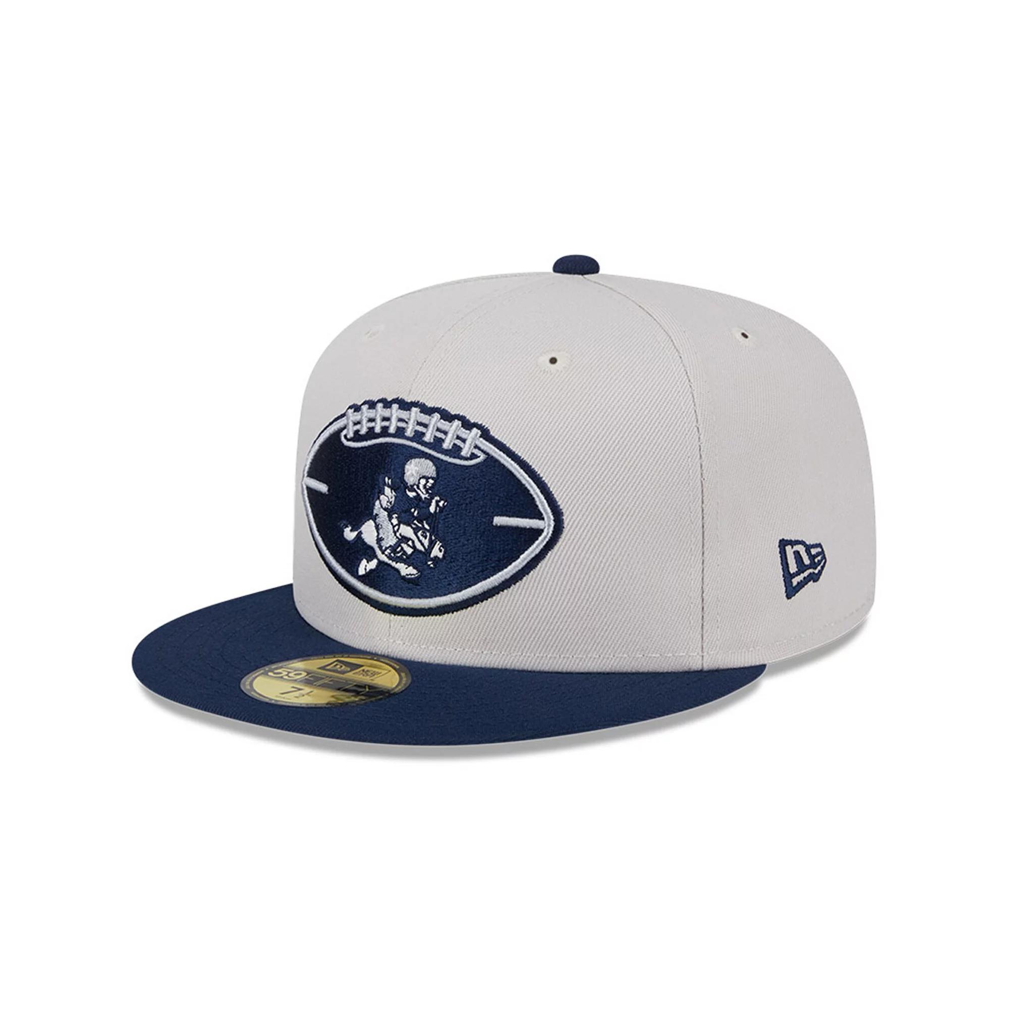 Men's New Era Stone/Navy Dallas Cowboys 2024 Sideline Historic 59FIFTY Fitted Hat,  Product Image