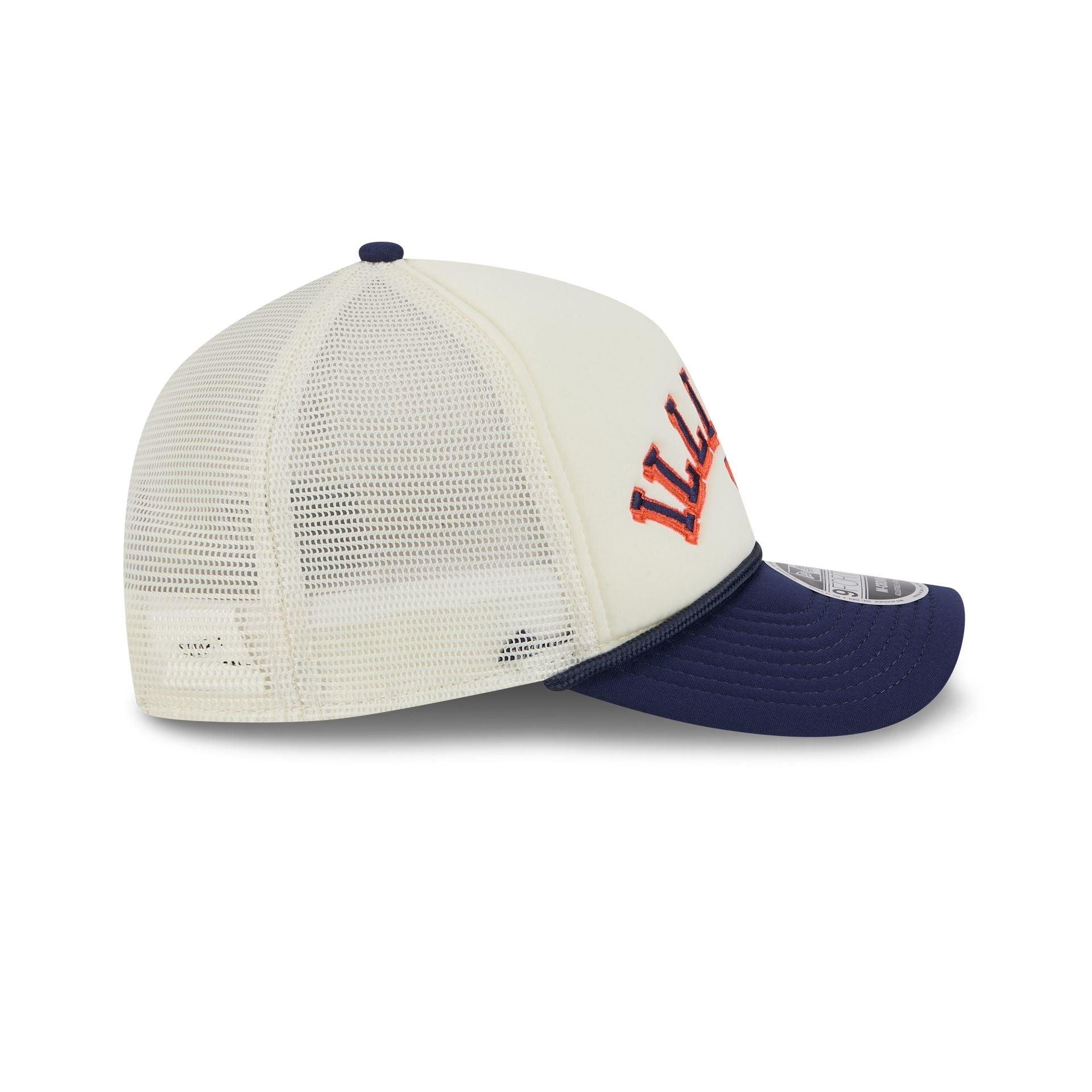 Illinois Fighting Illini Chrome Arch 9FORTY M-Crown A-Frame Trucker Hat Male Product Image