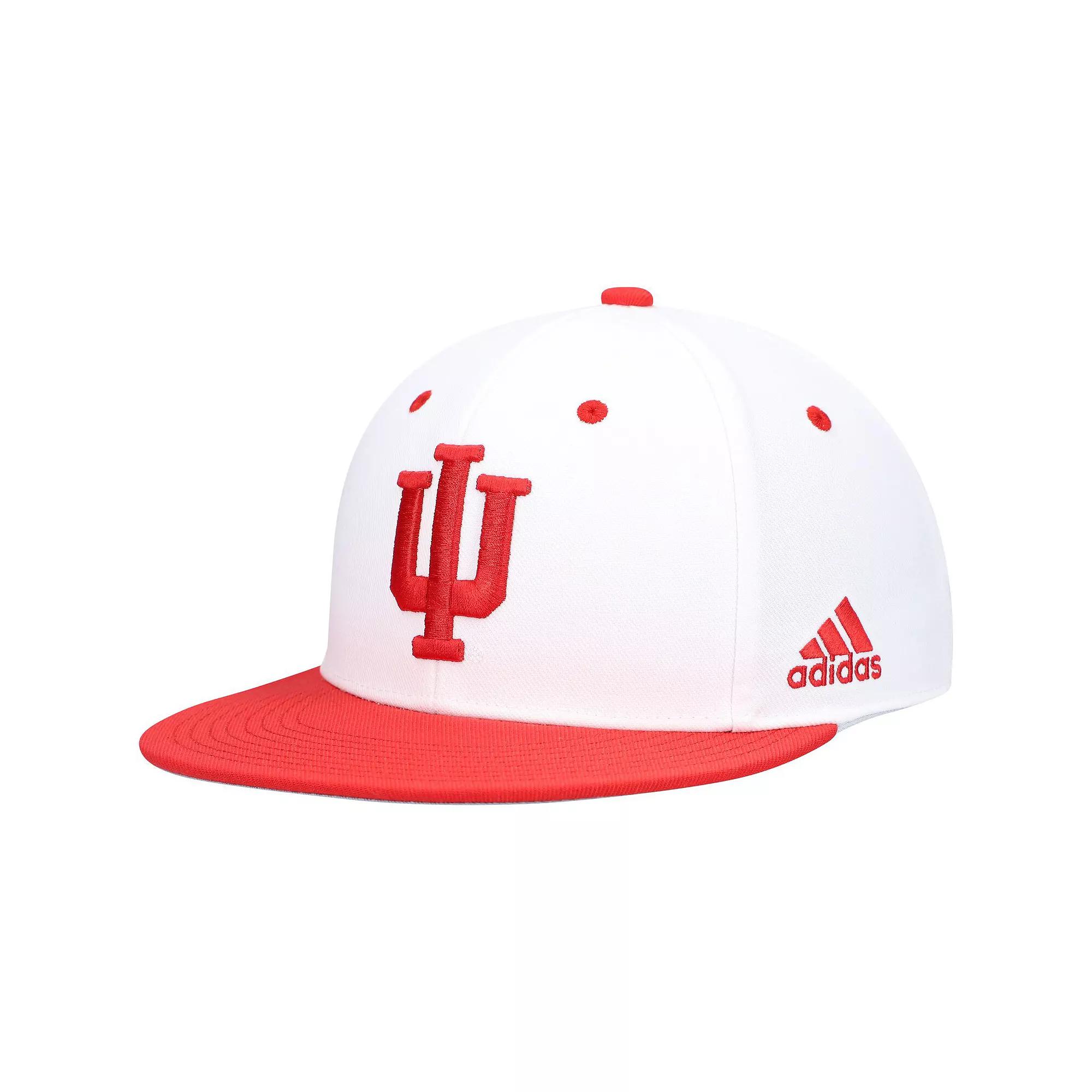 Men's adidas White Indiana Hoosiers On-Field Baseball Fitted Hat, Size: 8 Product Image