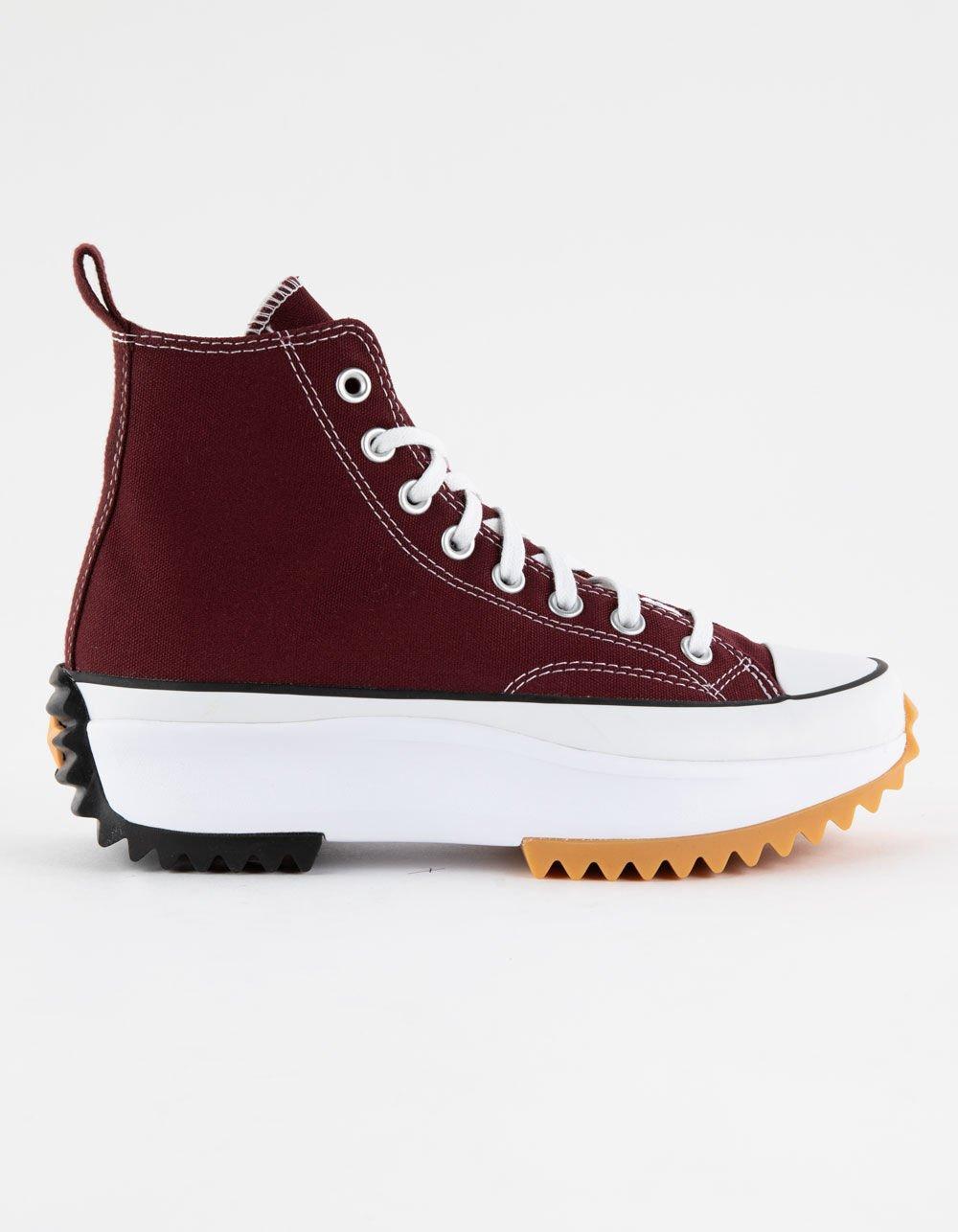 CONVERSE Run Star Hike Platform Womens High Top Shoes - CHERRY Product Image