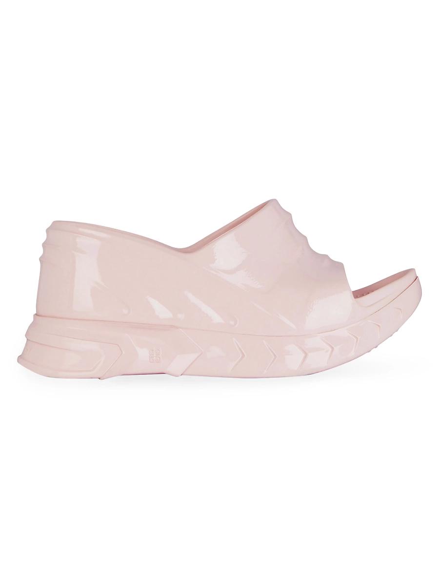 Marshmallow Rubber Wedge Slide Sandals Product Image