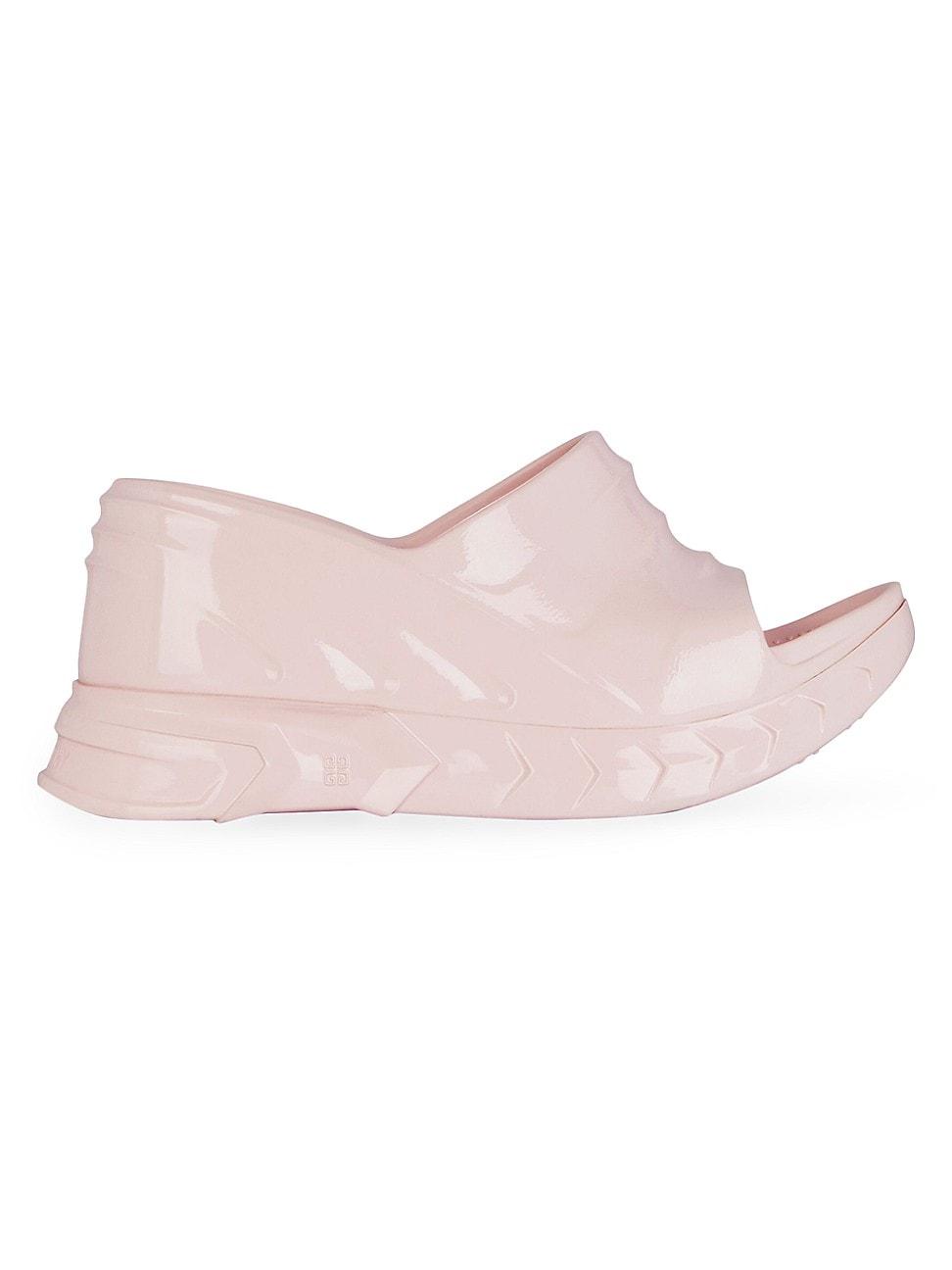 Marshmallow Rubber Wedge Slide Sandals Product Image