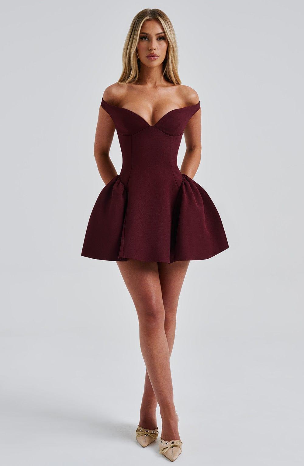 Marla Mini Dress - Cherry Lacquer Product Image