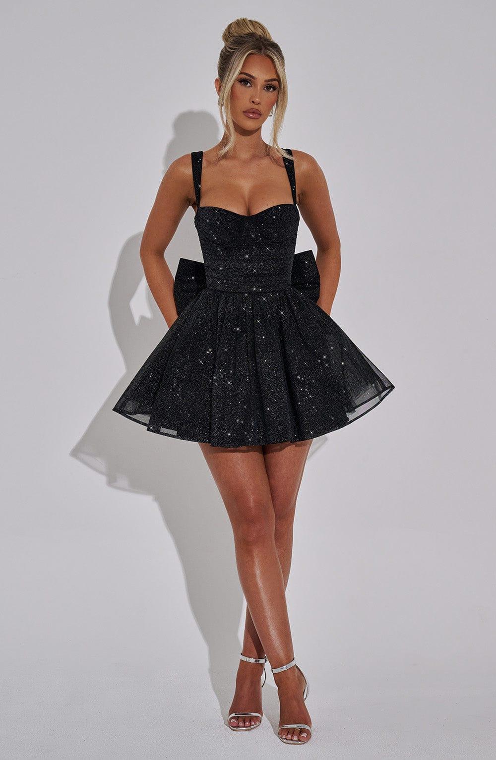 Polly Mini Dress - Black Sparkle Product Image