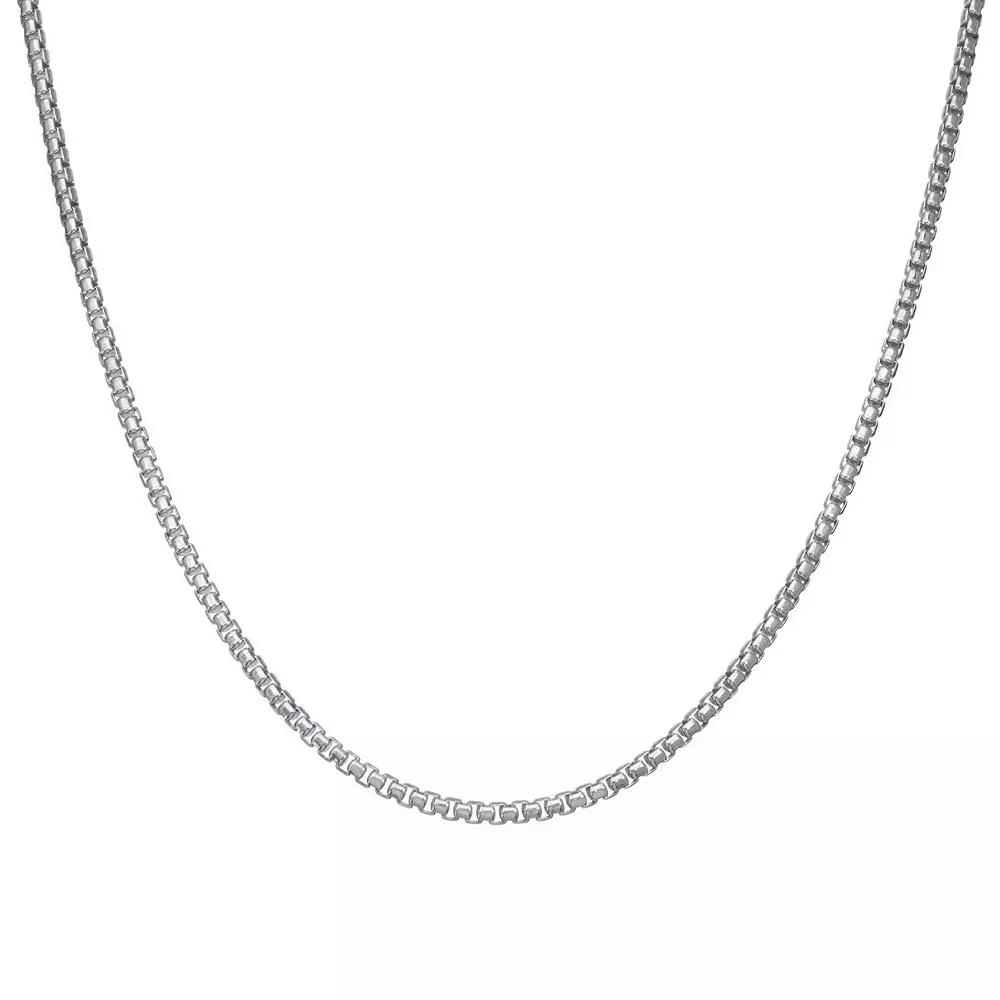 Giorgio di Vicenza Sterling Silver Men's Box Chain Necklace, Size: 20" Product Image