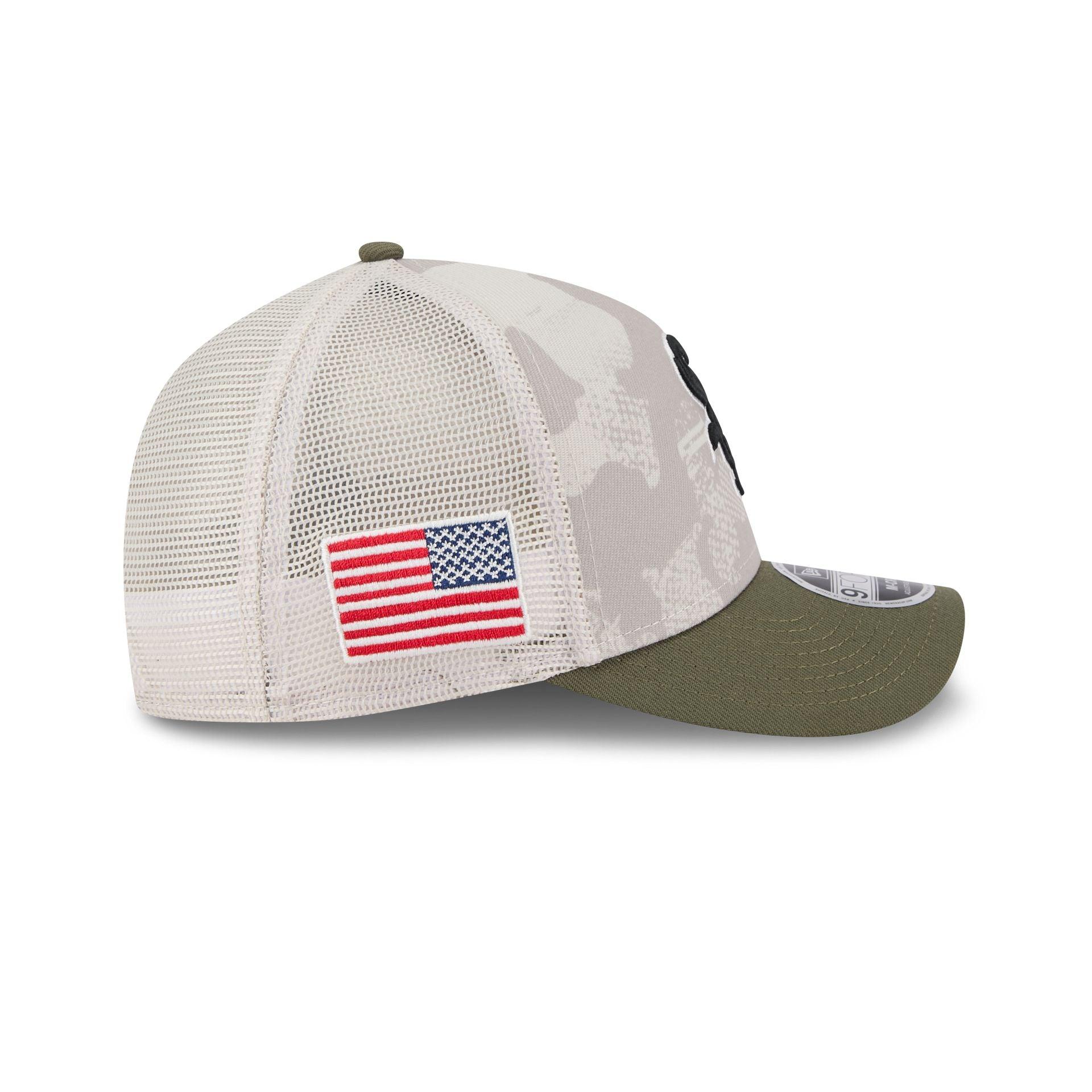 Chicago White Sox Armed Forces Day 2025 9FORTY M-Crown A-Frame Trucker Hat Male Product Image