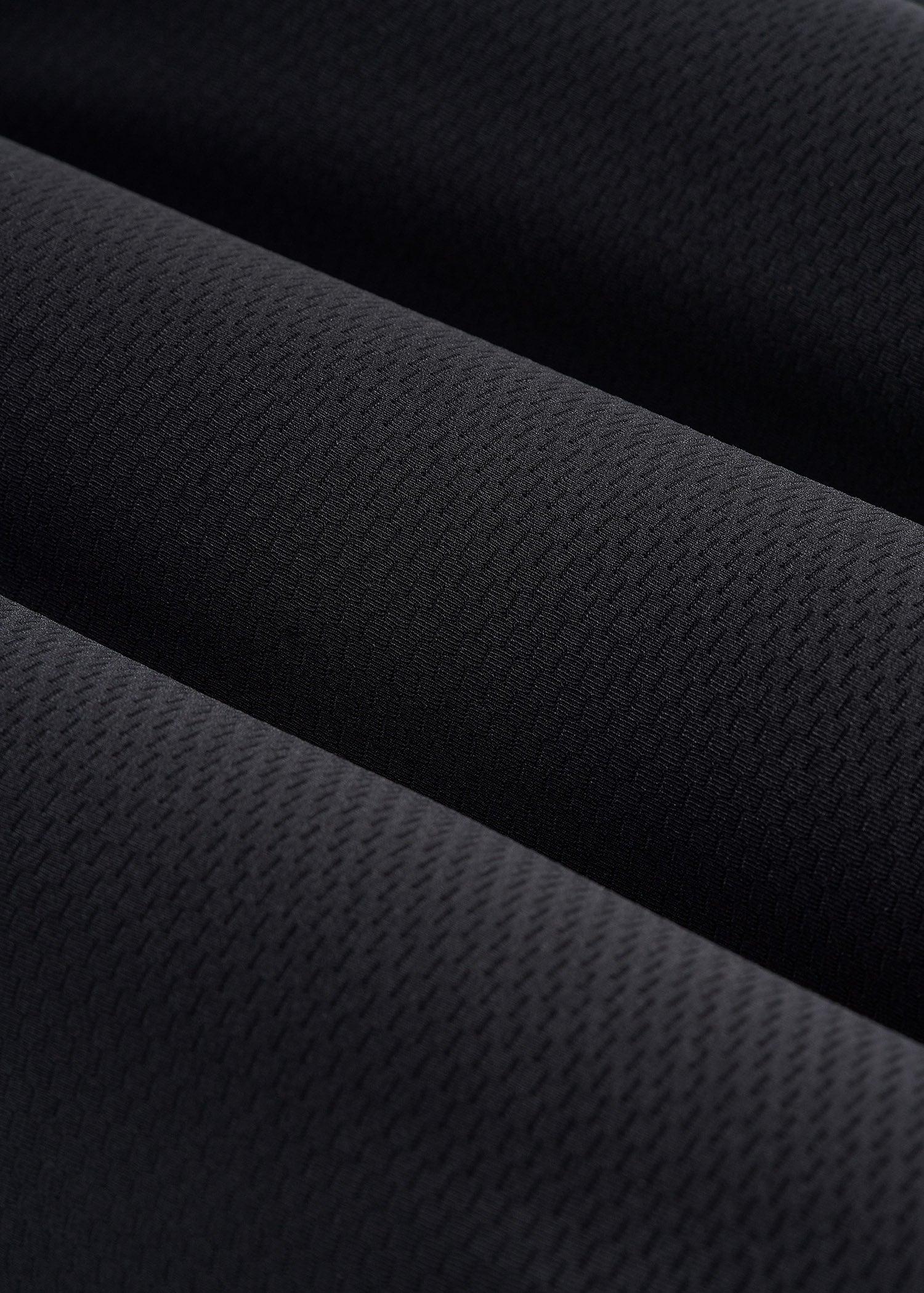 Jacquard Knit Collar Golf Polo Shirt for Tall Men in Black Male Product Image