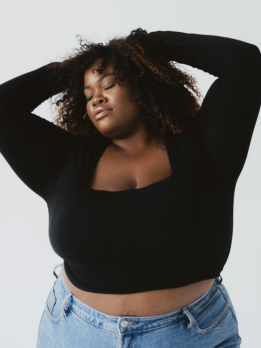 Long Sleeve Square Neck Brami Product Image