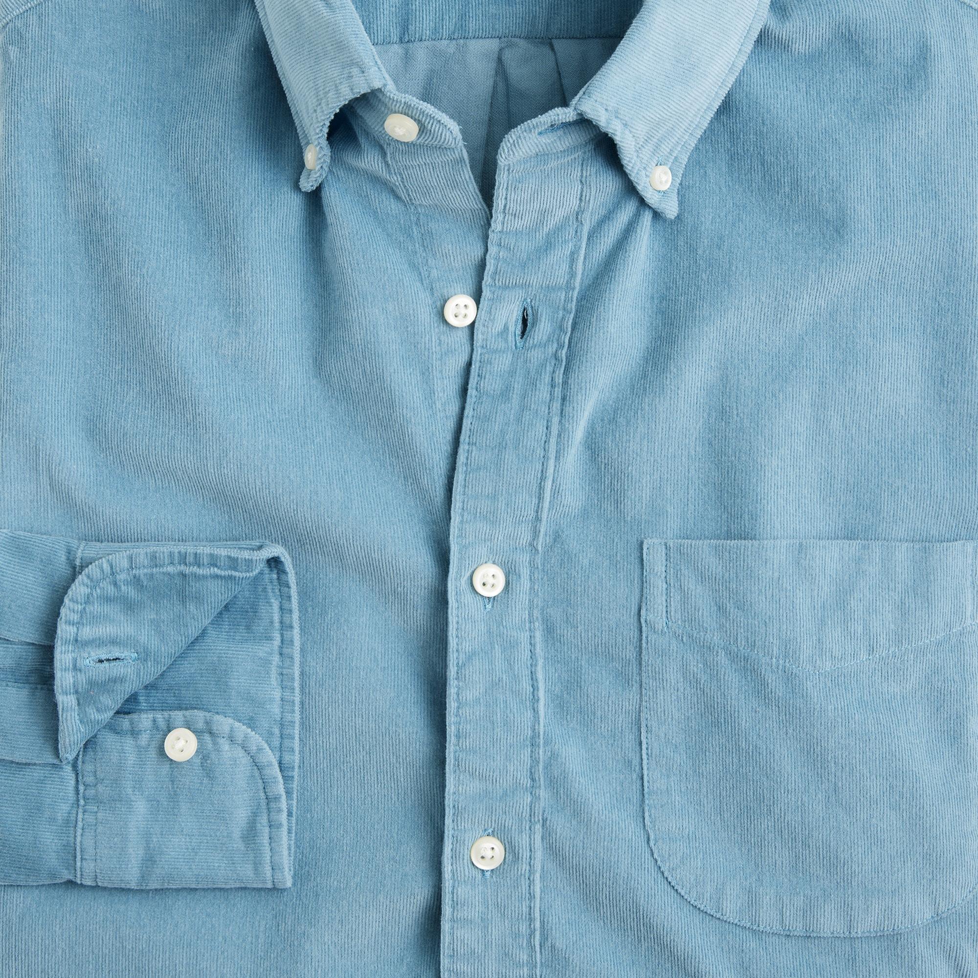 Slim fine-wale corduroy shirt Product Image