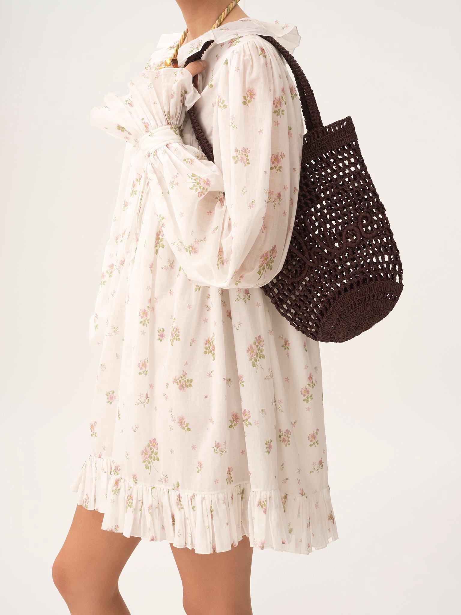 Small Summer Banana tote bag in raffia Product Image