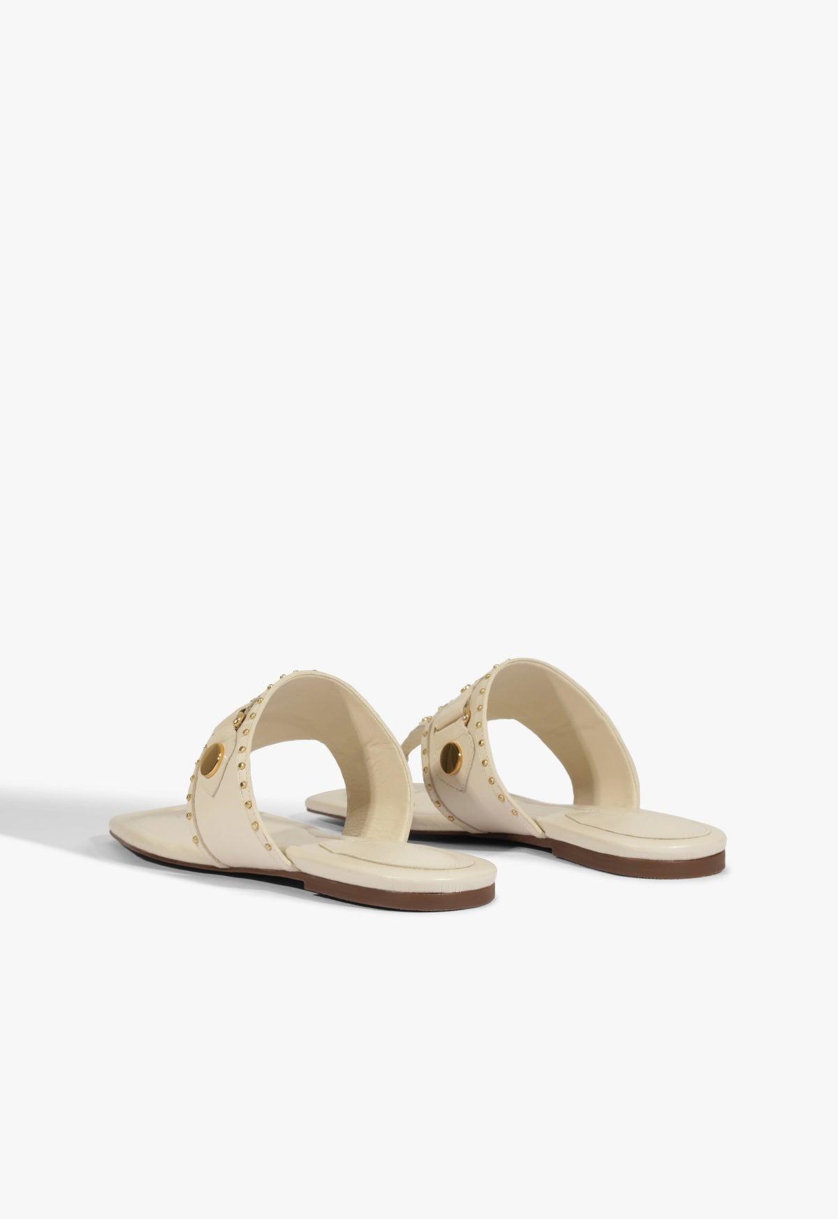 Aria White Leather Sandal Product Image