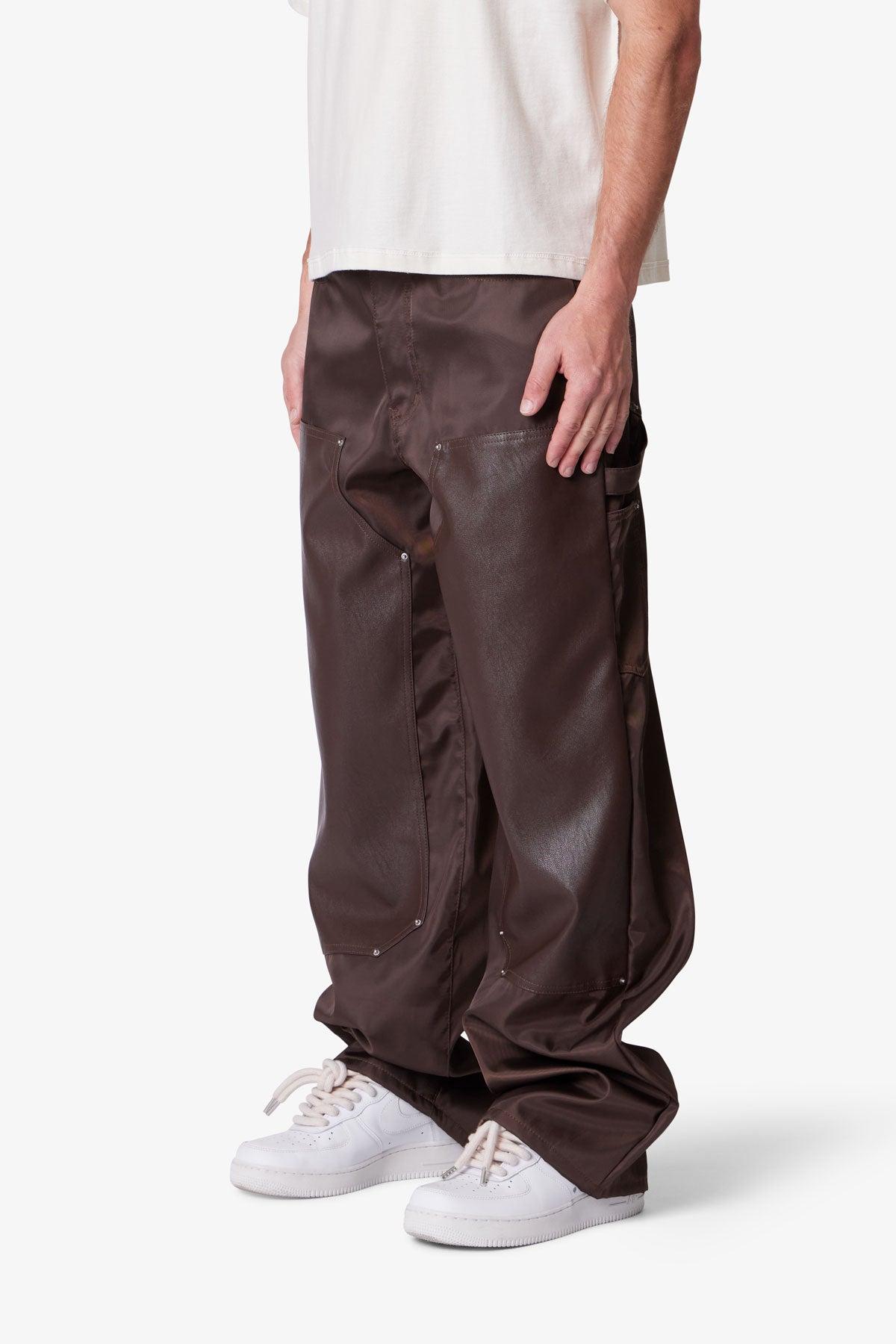 Ultra Baggy Nylon Work Pants - Brown Product Image