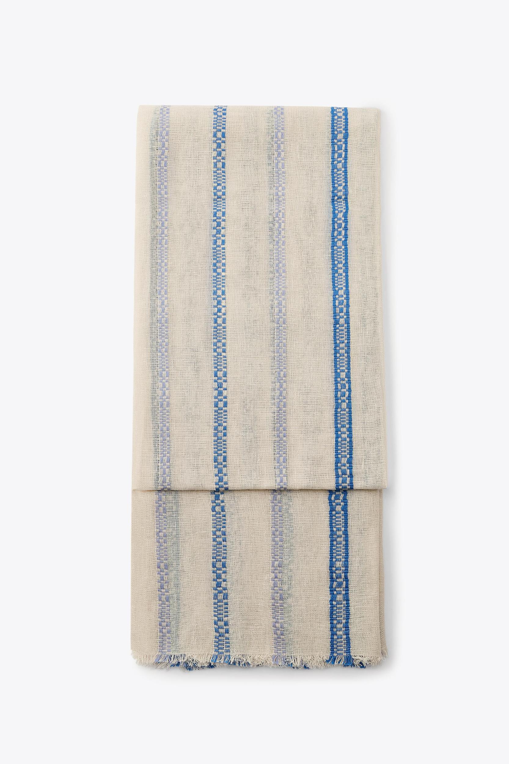 LINEN STRIPED SCARF Product Image